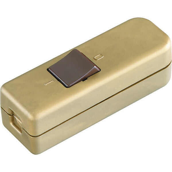 BACHMANN Schnur-Zwischenschalter gold/braun 924.050